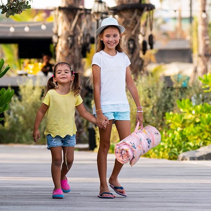 Primlect Thickened Toddler Nap Mat with Removable Pillow and Minky Blanket, Extra Large 55''x35'' Sleeping Bag, Washable, Roll up, Perfect for Daycare, Preschool, Kindergarten, Boys and Girls Pink Fox