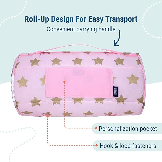 Wildkin Kids Original Nap Mat – Cozy Kids Sleep Mat with Pillow, ideal for School & Travel
