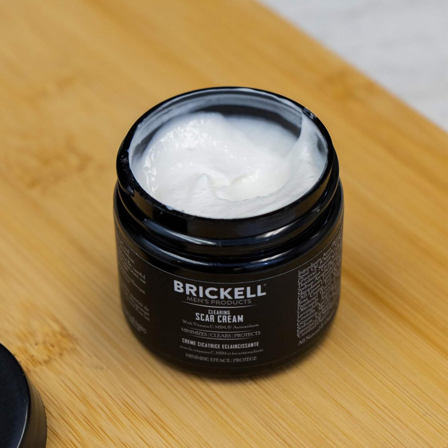 Brickell Men's Clearing Scar Cream for Men, Natural and Organic Scar Clearing Cream to Reduce the Appearance of Scars and Even Skin Pigmentation, 2 Ounces, Scented