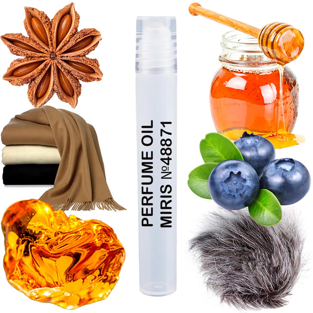 MIRIS Perfume Oil No. 48871, Inspired by Oud Kalemat, Long-Lasting Unisex Roll-On For Women and Men, Rollerball 0.34 Fl Oz / 10 ml