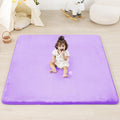 1.3" Thick Baby Floor Play Mat 50x50, Basic Padded Foam Mat for Tummy Time Crawling, Non Slip Cushioned for Babies Toddlers Infants Kids (Violet)