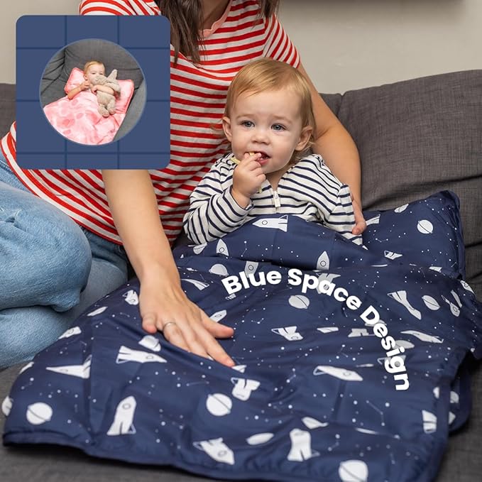 Toddler Nap Mat with Removable Pillow and Blanket (21" x 48") - Soft Sleep Mats for Kids, Daycare, Preschool, Travel - Machine Washable Roll Up Sleeping Bag - Nap Mat by Zunee