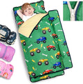 Primlect Toddler Nap Mat Extra Large Thickened 55''x35'', Soft Sleeping Bag with Detachable Minky Blanket and Pillow, Portable for Daycare, Preschool, Kindergarten, Travel, Boys and Girls