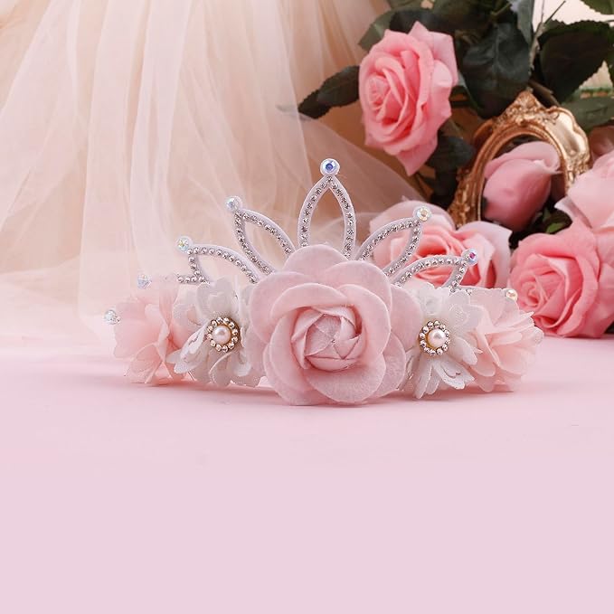 cherrboll 3pcs Baby Girl Headbands Flowers, Super Soft & Stretchy Nylon Floral Hairbands for Newborn Toddler