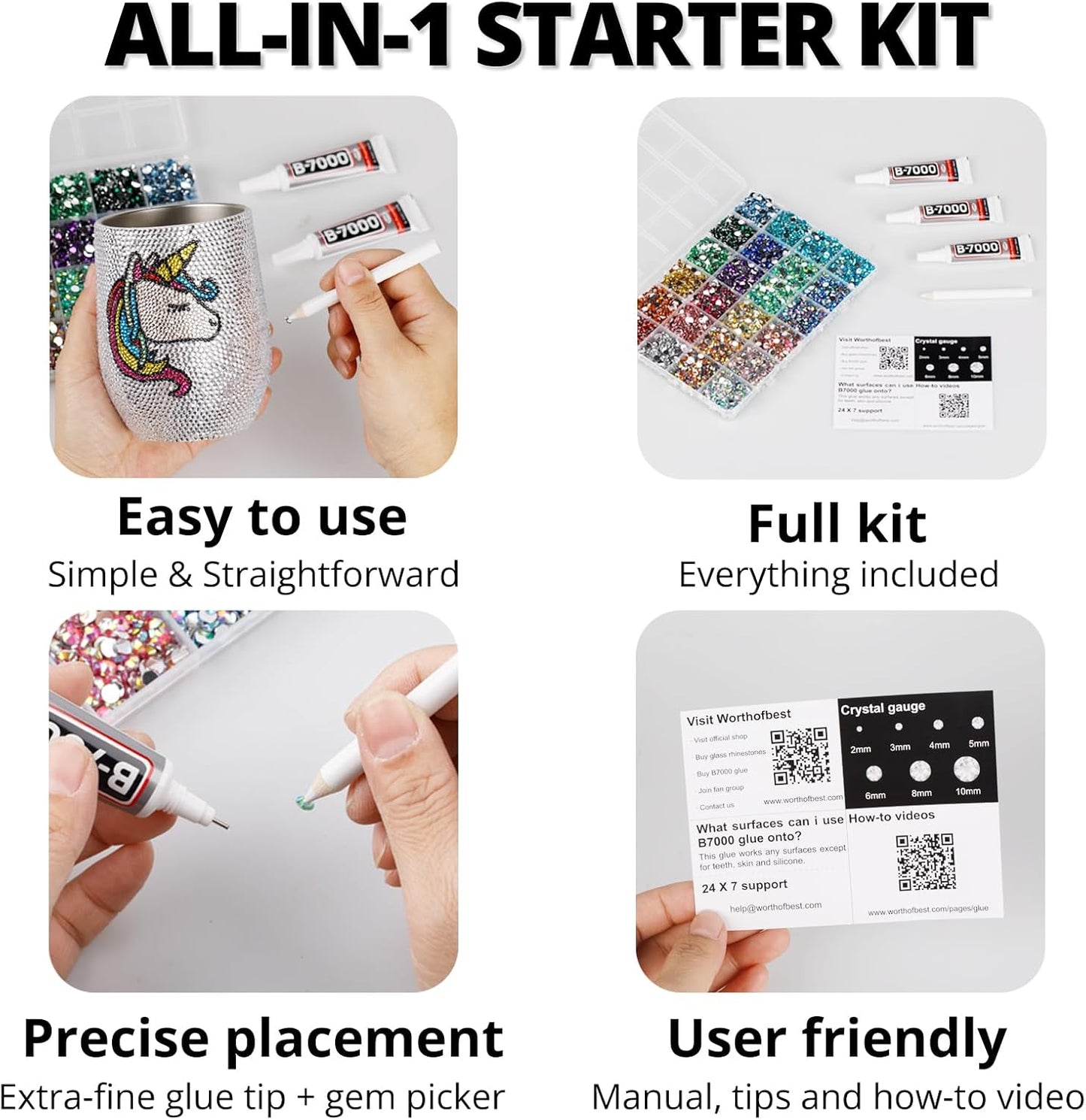 8500Pcs Resin Jelly Rhinestones for Crafting Bedazzling, Multi Color 5mm Flatback Gems for Clothing Crafts Tumblers Shoes Cups Decoration, Flat Back Colorful Bedazzle ab Jewels with b7000 Jewelry Glue