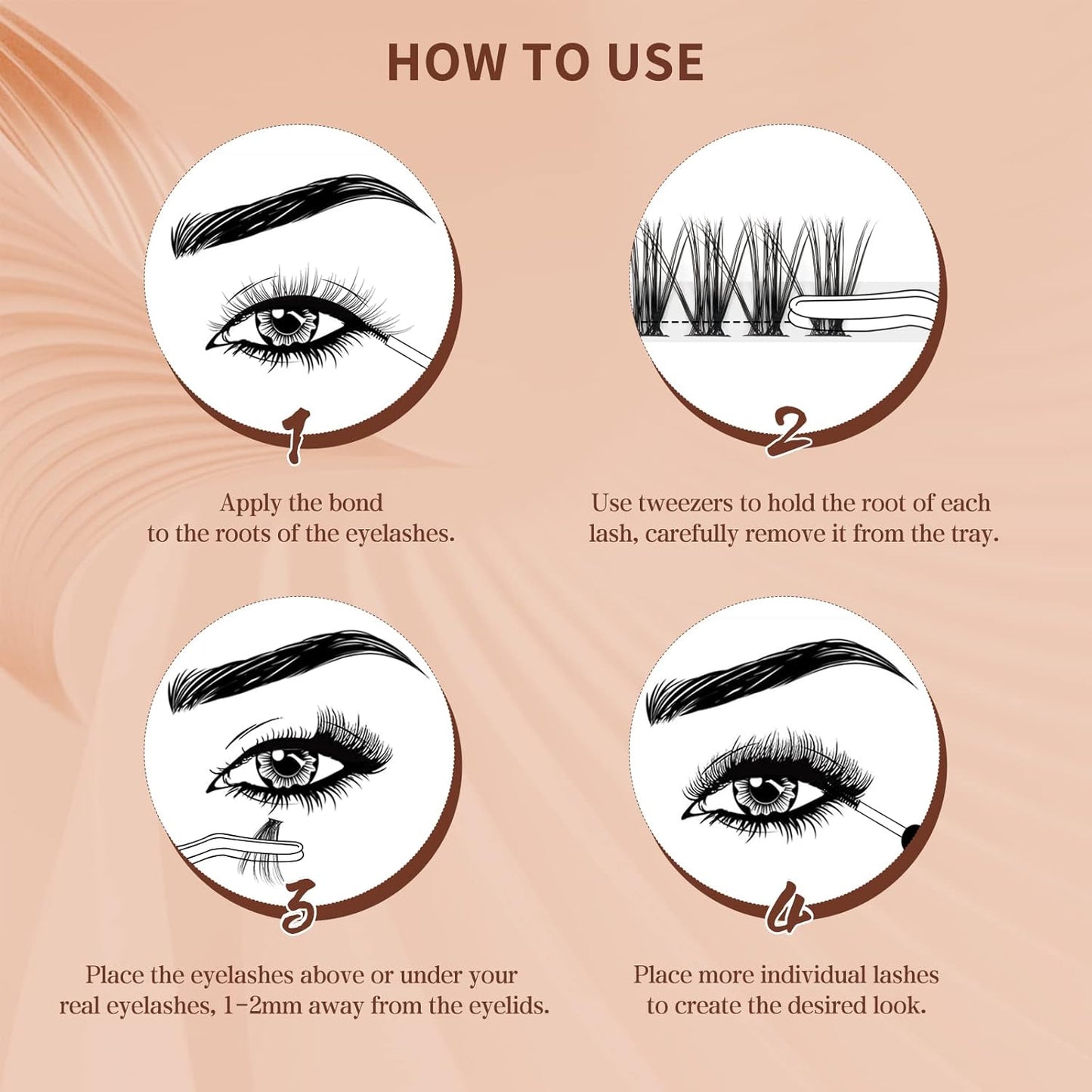 QUEWEL Lash Clusters Kit, 240 Pcs Lash Clusters 30D+40D DIY Lash Extensions Kit with Applicator Tool, Bond and Seal Super Hold, Glue Remover Easy to Apply at Home(30D+40D D MIX8-14)