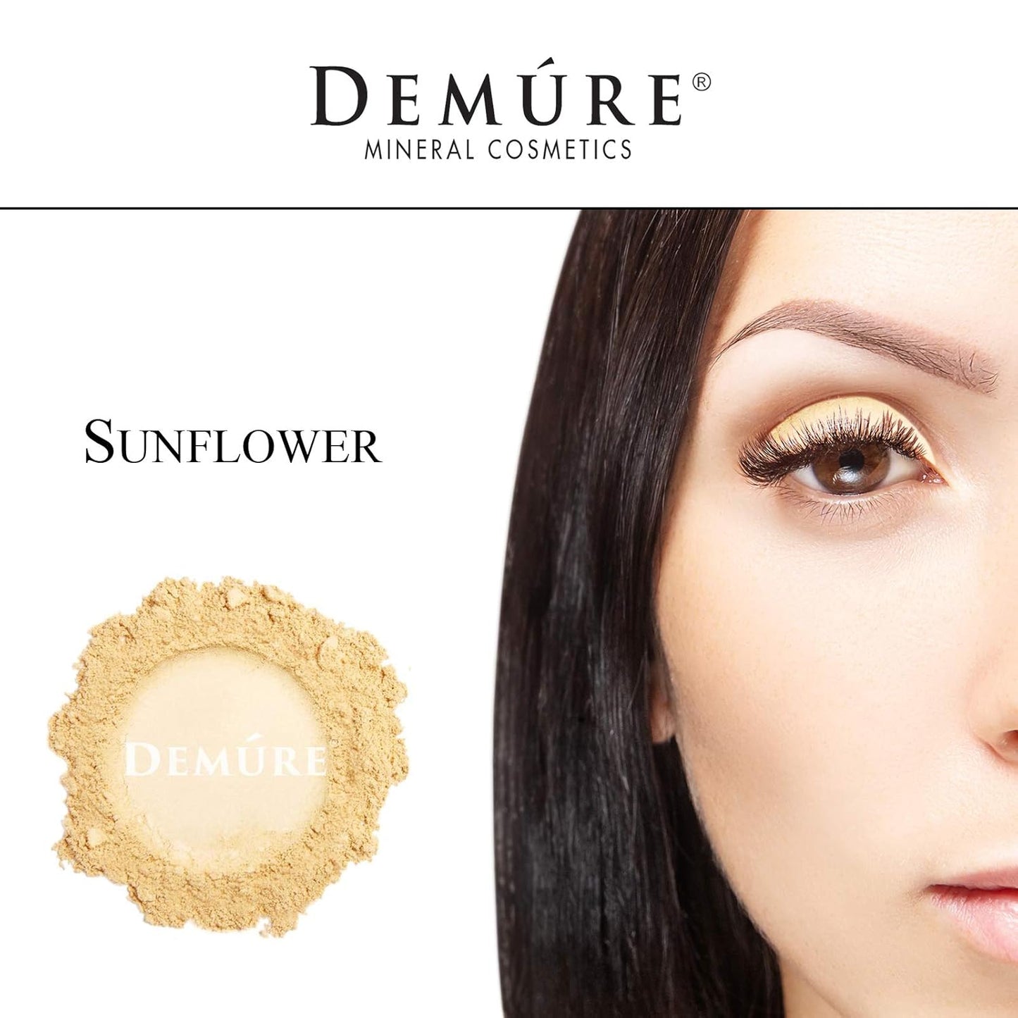 Demure Mineral Make Up (Sunflower) Eye Shadow, Matte Eyeshadow, Loose Powder, Eye Makeup, Professional Makeup