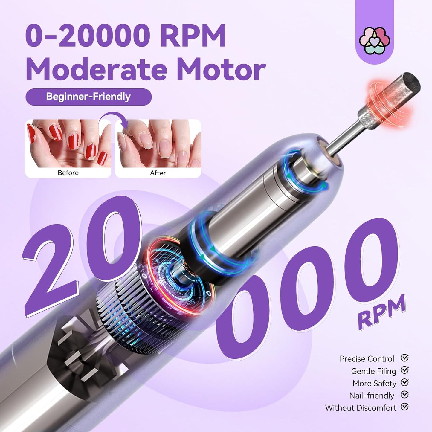 SAVILAND Gel Nail Kit with Drill: ALL-IN-1 Beginner Nail Kit, 0.5Oz U V Nail Glue Gels, Gel Nail X Kit with Lamp, 500 Pcs Long Coffin Tips Nails Builder Kits, Salon At Home Manicure Gift for Women