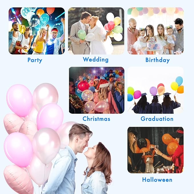 Balloon Pump Electric, SPLAKS Balloons Inflator Air Pump Portable Balloon Blower for Garland Arch, Party Decoration