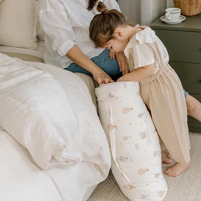 Organic Toddler Nap Mat – 100% Cotton Kids Washable Sleeping Mat & Detachable Pillow – Sleeping Bag with Soft 1.5” Pad – Ideal Nap Mat for Daycare, Preschool, & Sleepovers