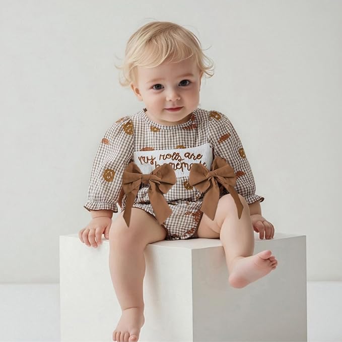 2pcs Infant Baby Girls Romper Dress Headband Long Sleeve Clothing Flowers Newborn Boho Girl Outfit Jumpsuit Clothes