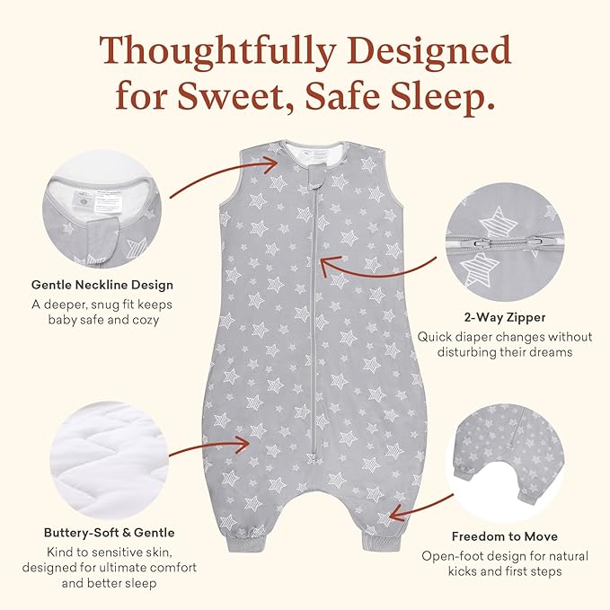 1.0 TOG Toddler Sleep Sack with Legs, Baby Wearable Blanket for 6-18-36 Months 3T-4T, Early Walker Baby