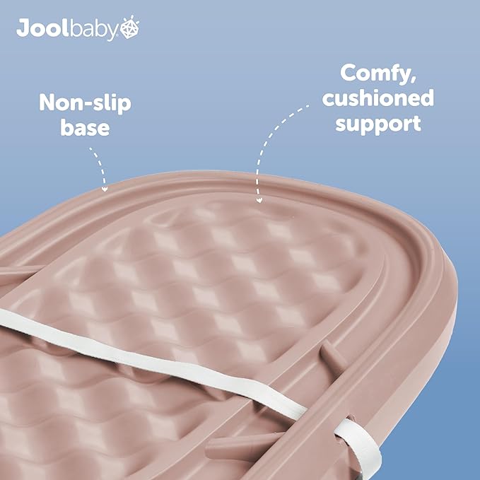 Jool Baby Waterproof Baby Changing Pad - Easy to Clean, Lightweight & Portable - Large Foam Cushion for Comfort (Rose)