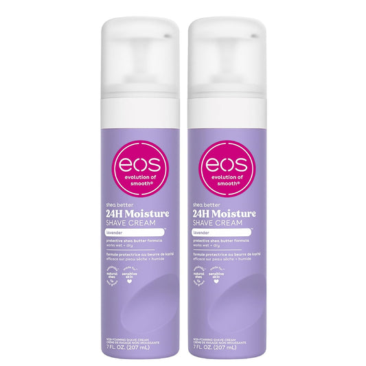 eos Shea Better Shave Cream- Lavender, Shea Butter Skincare, Shaving Cream for Women, 14 fl oz, 2-Pack