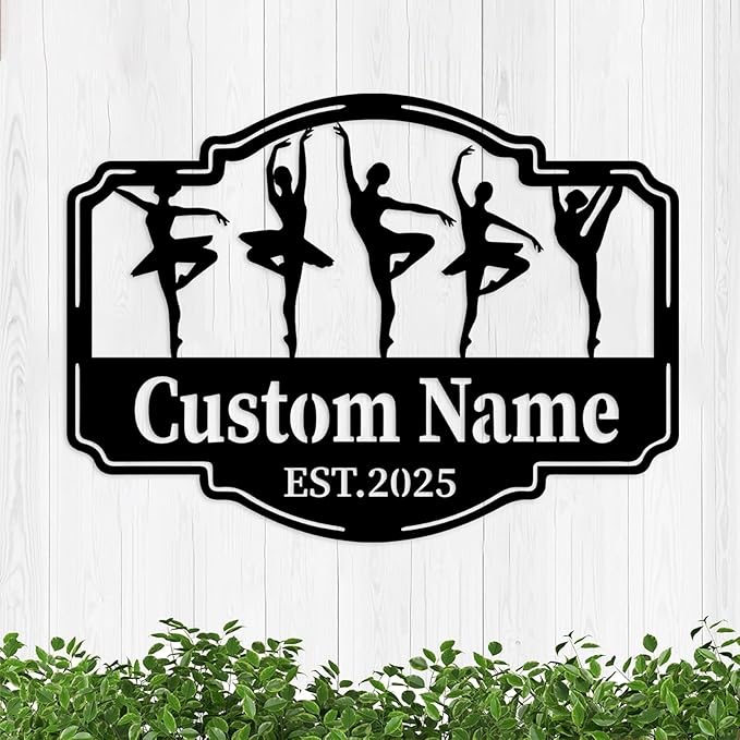 Custom Ballet Dancer Metal LED Wall Art,Personalized Girl Name Ballet Sign for Bedroom, Nursery, Dance Studio – Ballerina Wall Decor, Dancer Gift, Birthday Gift for Kids