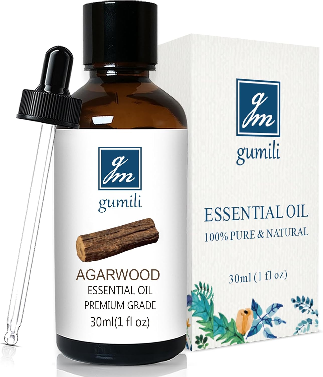 Agarwood Essential Oil, Pure Argawood Oud Oil for Aromatherapy, Meditation - 30ml/ 1 oz
