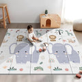 79x71 Extra Large Baby Play Mat for Floor, Foldable Foam Playmat for Babies 0-12 Months & Kids, Non-Toxic Waterproof Baby Mat for Floor, Thick Playpen Mat for Tummy Time Crawling