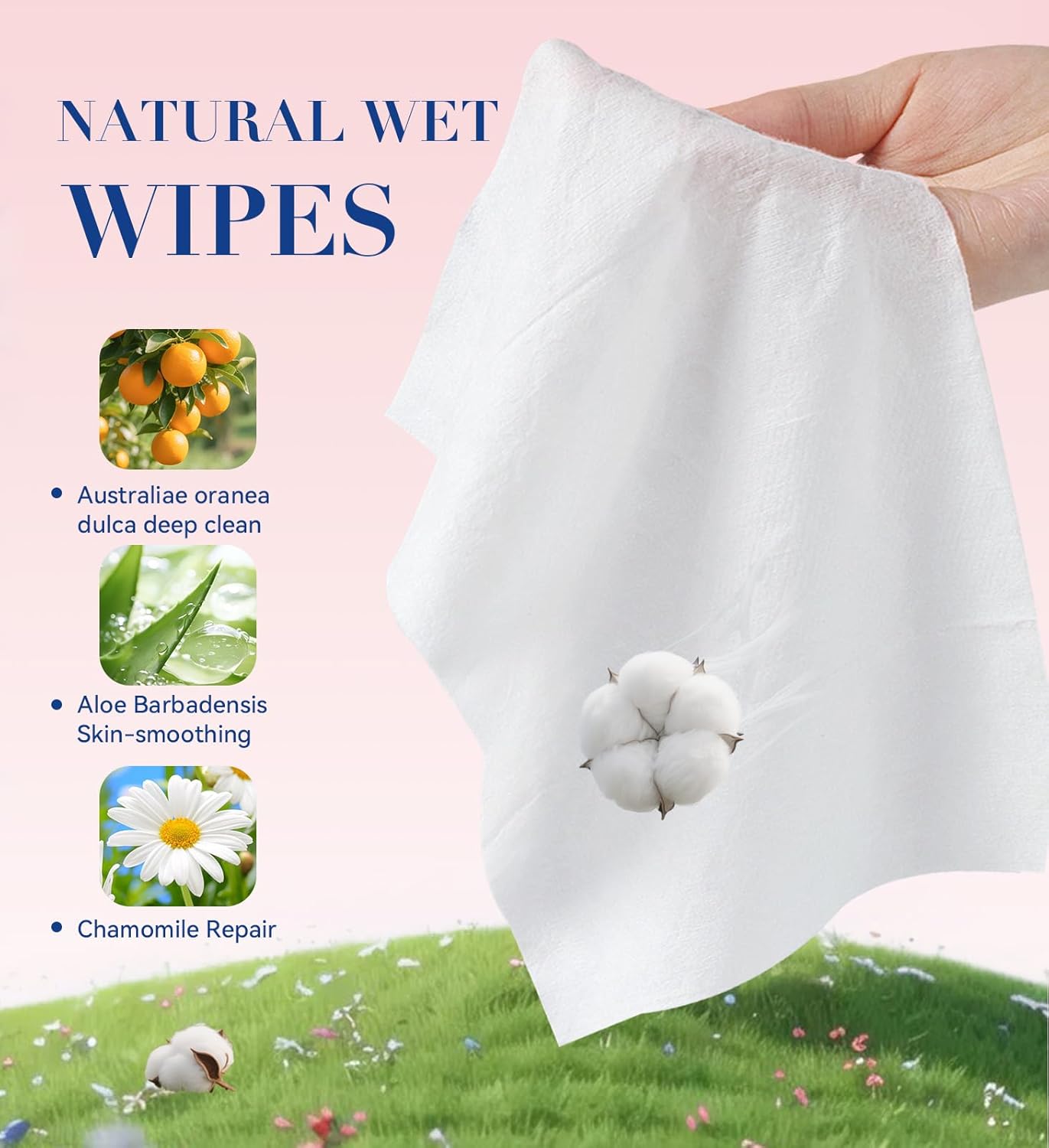 Thickened Flushable Wipes 30 Counts - ON-THE-GO Individually Wrapped for Women Men I Wet Wipes for Butt Travel Toilet Bathroom Thicker & Big for Adult Oranea Dulca & Aloe - Septic Sewer Safe