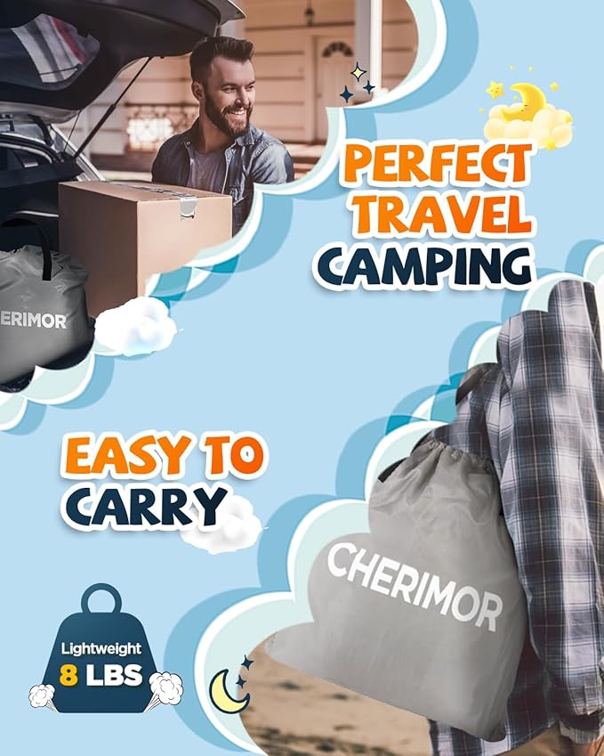 Toddler Air Mattress with Electric Pump, Inflatable Toddler Travel Bed with Safety Sides, Portable Kids Blow Up Mattress for Travel, Camping Grandma Sleepovers Playing Air Bed, Gift for Kids