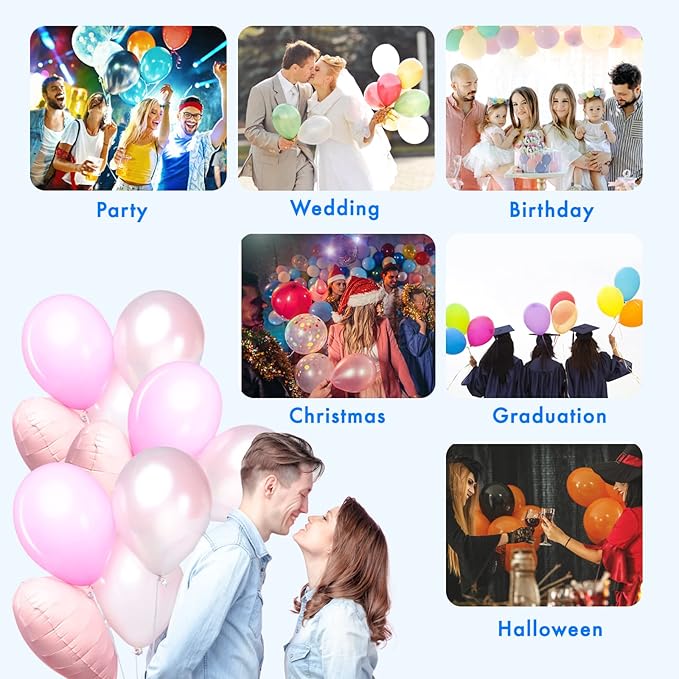 Balloon Pump Electric, SPLAKS Balloons Inflator Air Pump Portable Balloon Blower for Garland Arch, Party Decoration