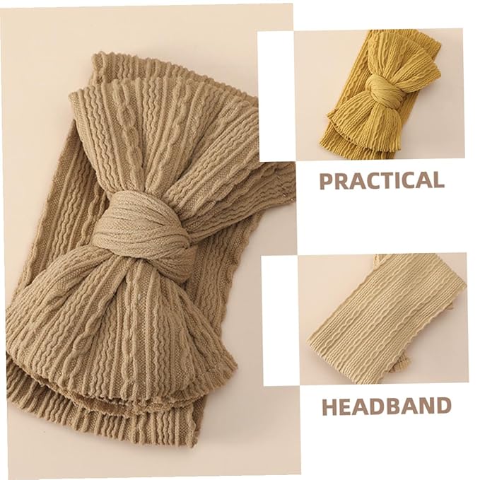 6pcs Bows Hair Bands Soft Stretchy Nylon Headbands for Newborn Accessories Multi-color Photography Props Comfortable Elastic Design