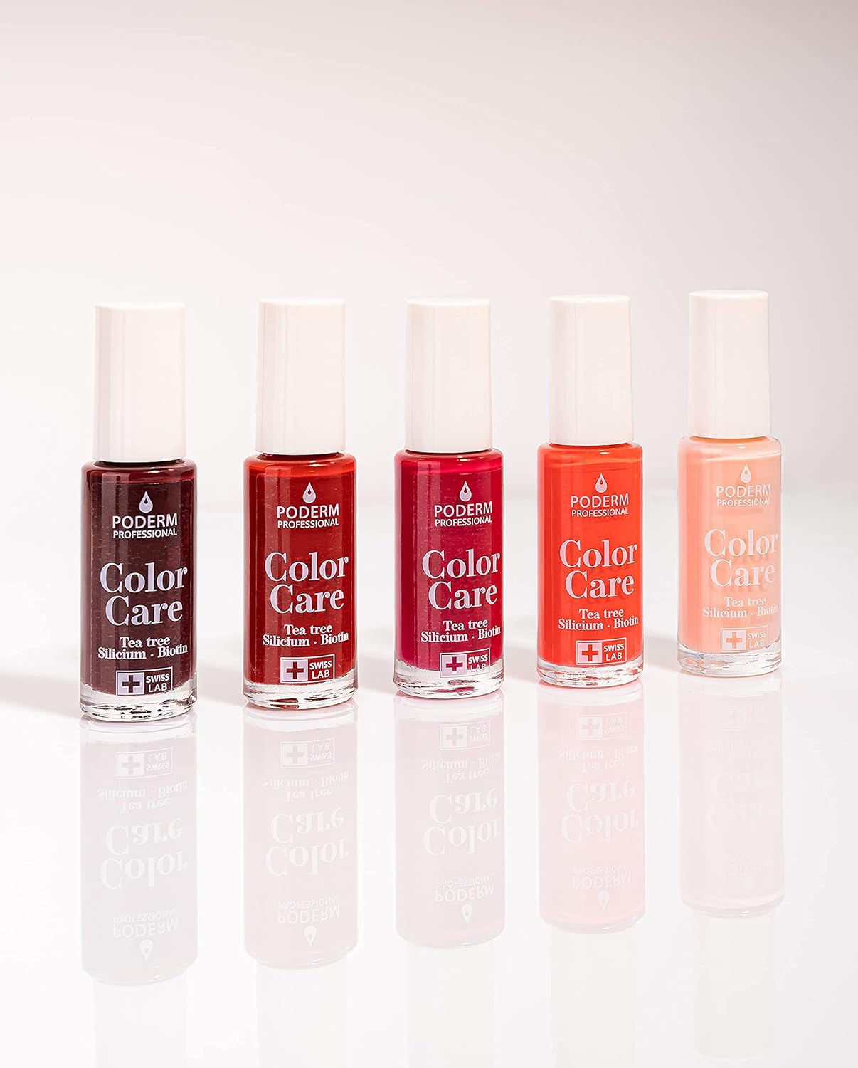 PODERM - nail Polish – Enriched with Tea Tree – Improves nail appearance – Ingredients Natural/Vegan - foot/hand - Swiss Made (Powder Pink)