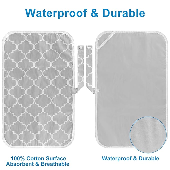 Accmor Portable Diaper Changing Pad, Foldable Waterproof Baby Changing Mat for Diaper Bag, Compact, Lightweight, Baby Changing Mat for Travel