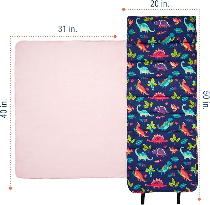 Wildkin Kids Original Nap Mat – Cozy Kids Sleep Mat with Pillow, ideal for School & Travel