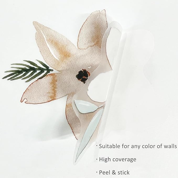 YouRfocus Daisy Wall Decals | 72 PCS Boho Flower Stickers for Girls' Rooms, Playrooms, Nurseries | Dual Layer Print for High Coverage | Removable Peel and Stick （Orange）| 12 Sheets