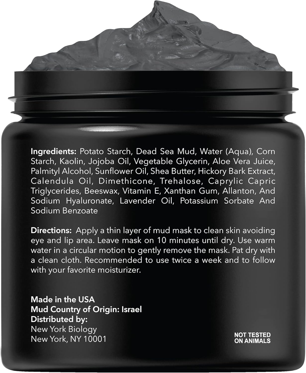 New York Biology Dead Sea Mud Mask for Face and Body | Spa Quality Pore Refiner for Oily Skin | Natural Skincare for Women & Men | Tighten Skin for A Healthier Complexion | 8.8 oz