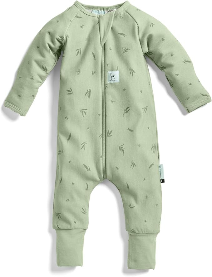 ergoPouch Long Sleeve Romper – Slim-Fit Baby Pajamas & Sleep Layer with Front Zip, Breathable & Durable for Sleep