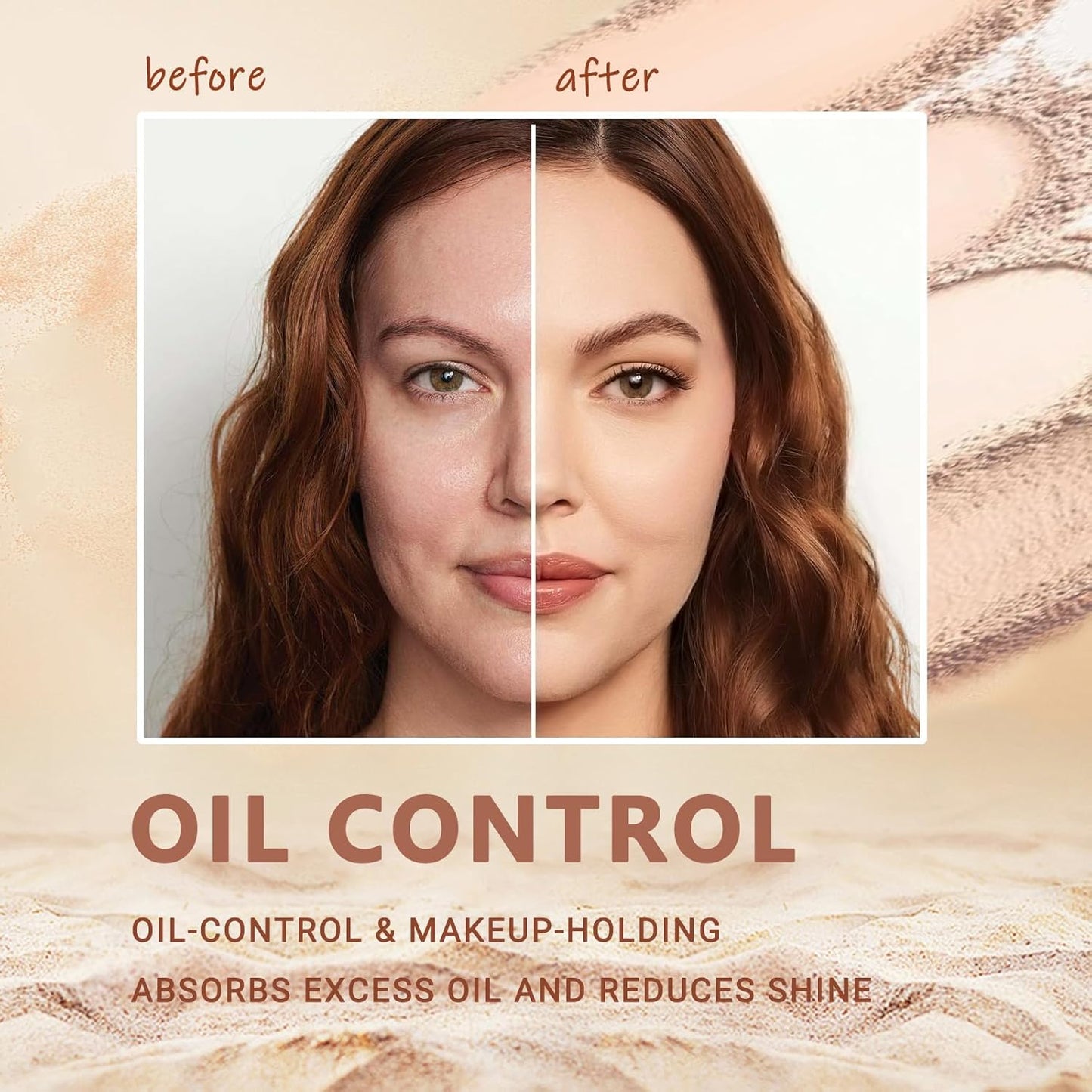 Oil Control Face Pressed Powder,Matte Smooth Flawless Setting Powder Makeup,Waterproof Long Lasting Finishing Powder,Cruelty Free Lightweight Face Cosmetics,0.35Oz(ORANGE HONEY)