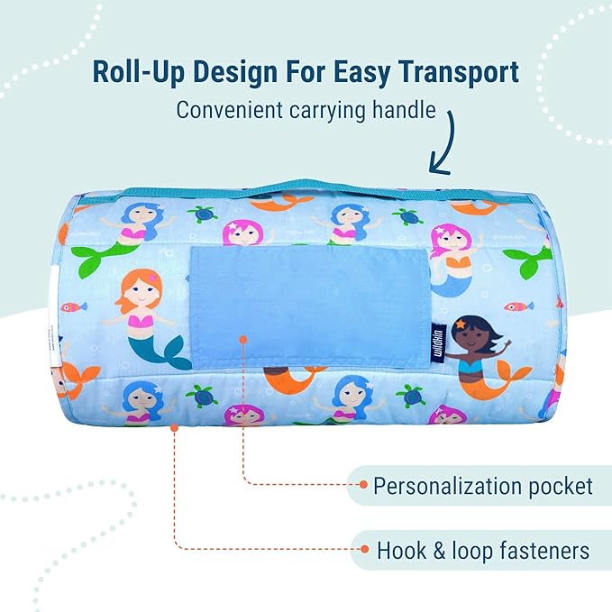 Wildkin Kids Original Nap Mat – Cozy Kids Sleep Mat with Pillow, ideal for School & Travel