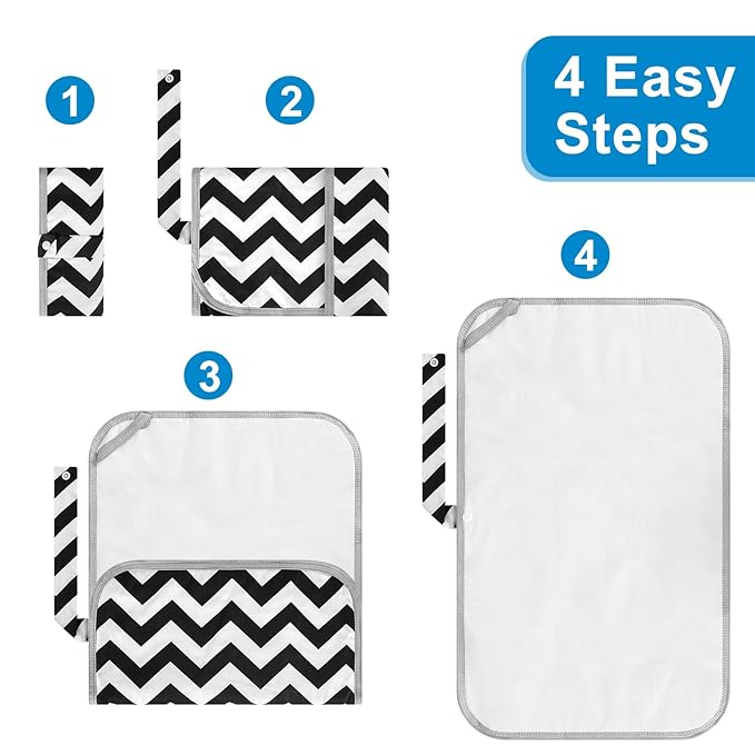 Accmor Portable Diaper Changing Pad, Foldable Waterproof Baby Changing Mat for Diaper Bag, Compact, Lightweight, Baby Changing Mat for Travel