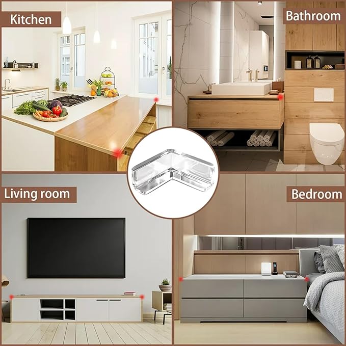 16 Pack Corner Protectors, Baby Corner Protector Guards, Table Corner Guard & Edge Safety Bumpers to Cover Sharp Furniture & Table Edges