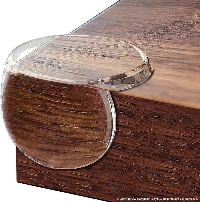 Roving Cove Clear Corner Protector, Pre-Taped 3M Adhesive, Easy-to-Peel Tab, No Odor, No Residue, Baby Proofing Furniture Safety Bumper Guards, Pack of 8