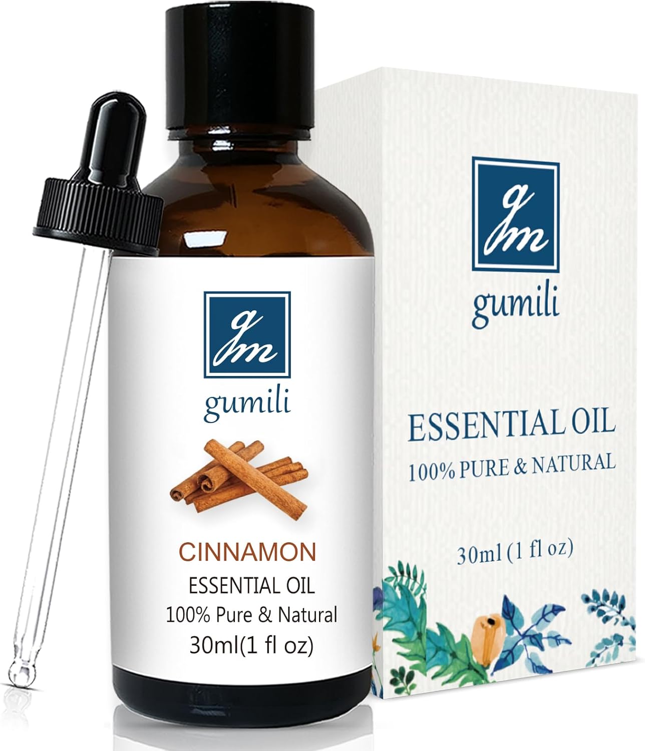 Cinnamon Essential Oil, 100% Pure Undiluted Cinnamon Oil for Diffuser, Massage - 30ml/1 oz
