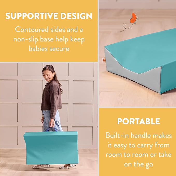 Contoured Changing Pad, Baby Essentials, Seafoam/Light Grey