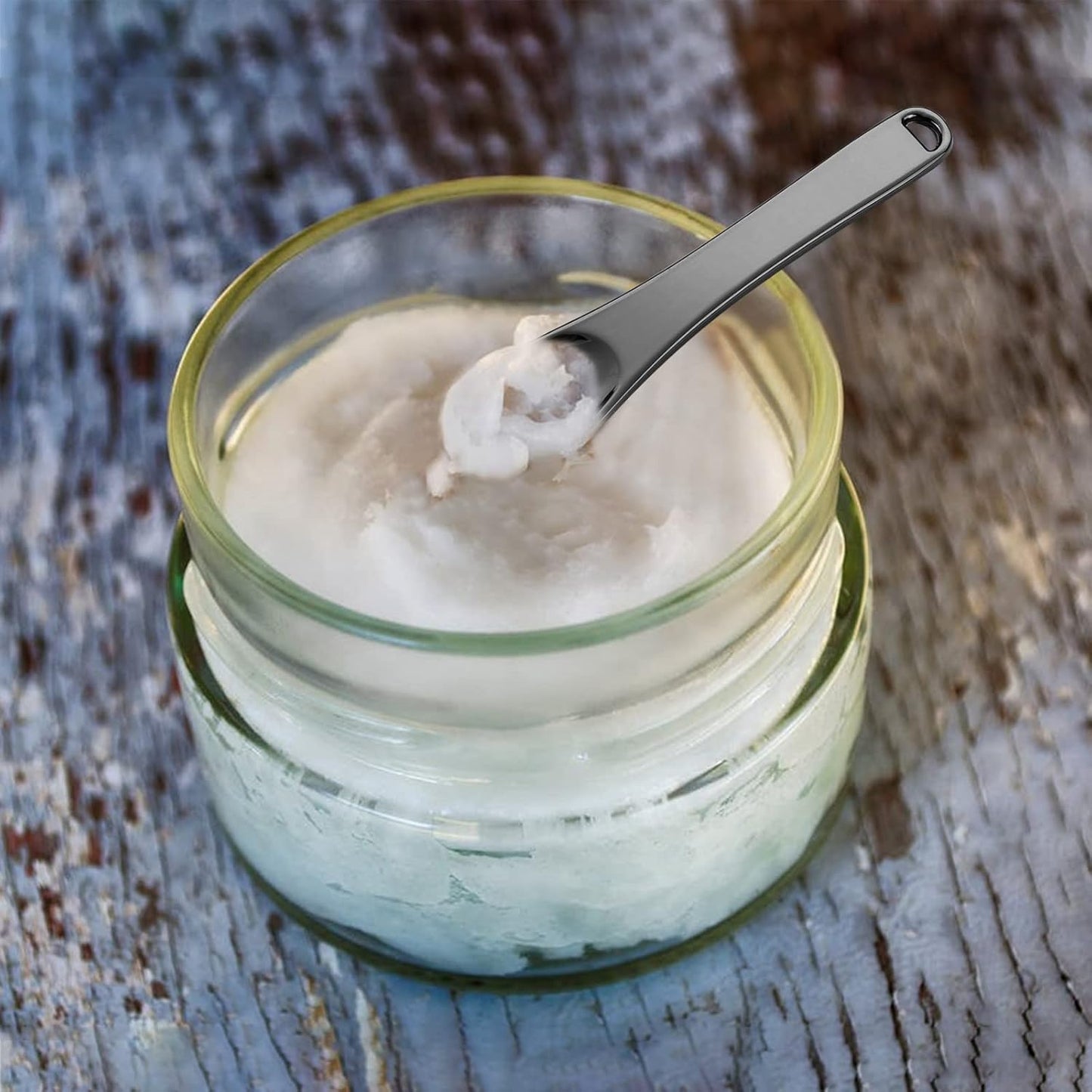 Tekson 6 Pieces Metal Cosmetic Skincare Spatula, Mini Mask facial Reusable Scoop, Makeup Beauty Spoons for Cream, Lotions, Moisturizers(Black)