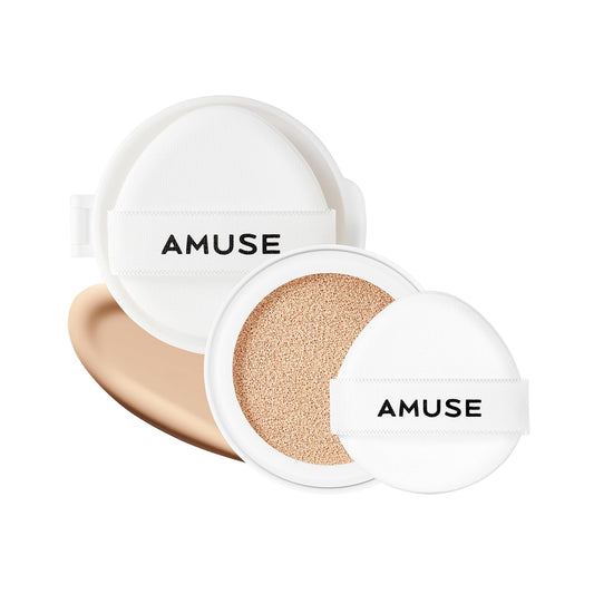 Amuse SEOUL Ceramic Skin Perfector Cushion Foundation Refill | Long-lasting, Lightweight, Semi-matte, Flawless Coverage, Hypoallergenic, Korean Beauty, Vegan(15g / 0.52 oz.) ([Refill] 03 HONEY)