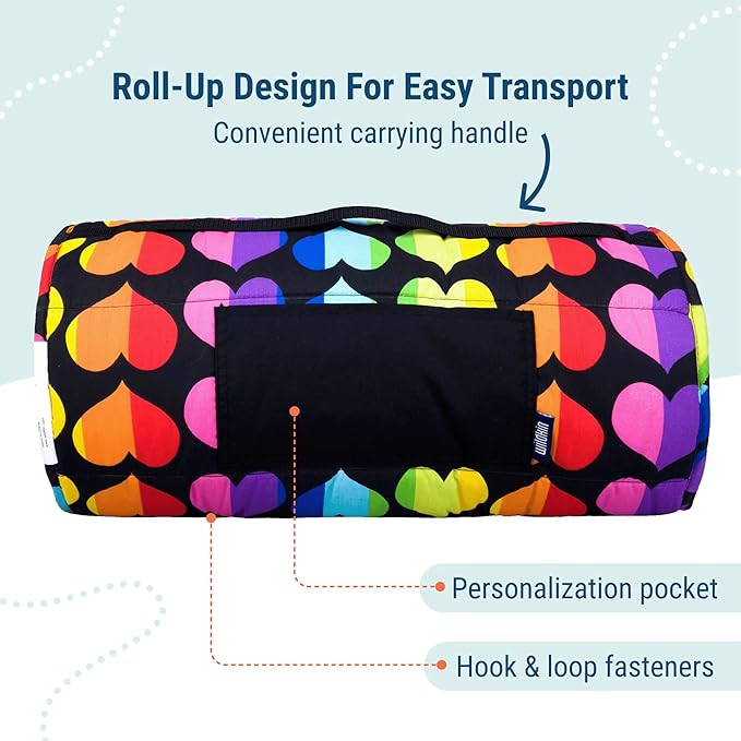 Wildkin Kids Original Nap Mat – Cozy Kids Sleep Mat with Pillow, ideal for School & Travel