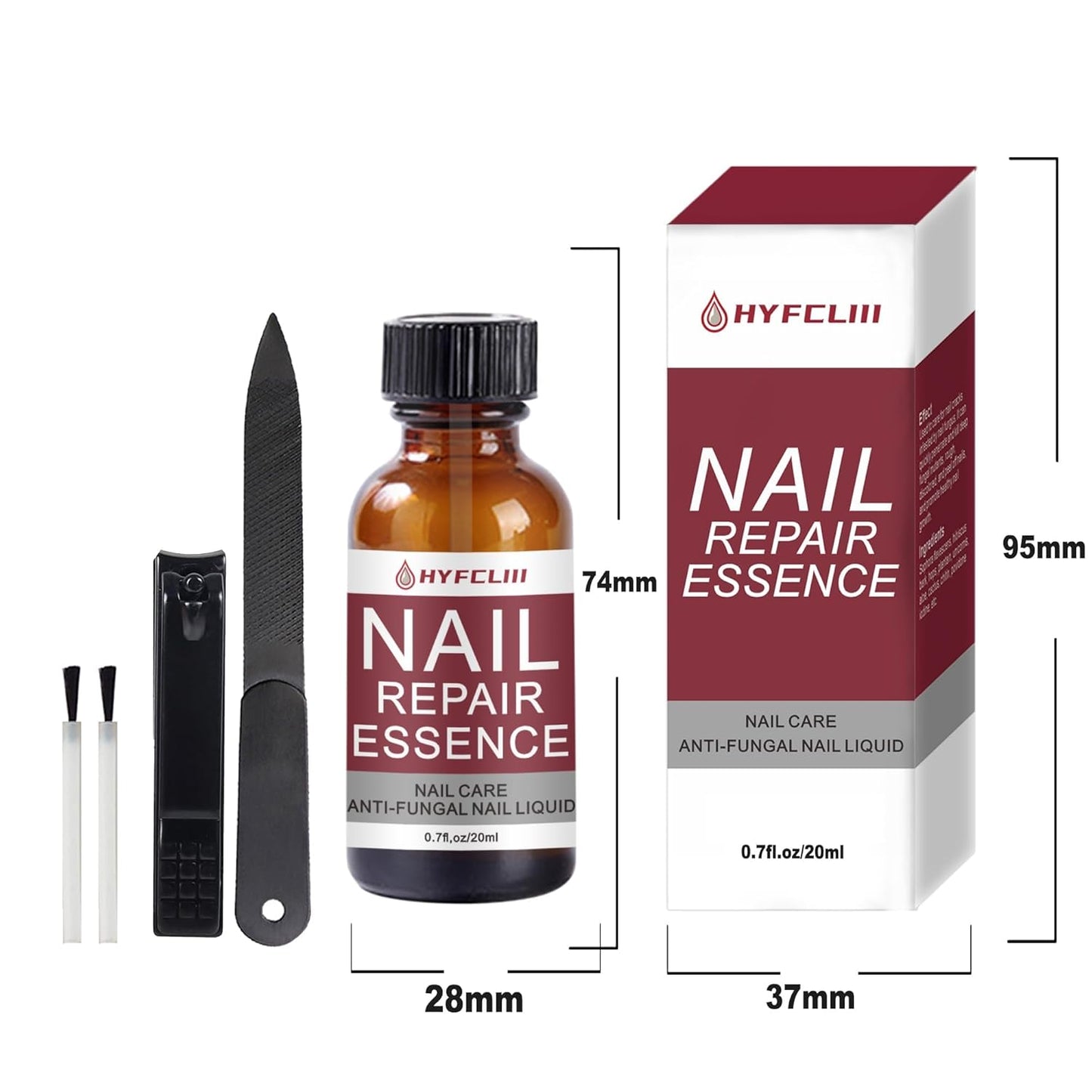 Nail Repair Essence Serum Nail Treatment Multi-Purpose Nail Repair Liquid Solution for Damaged Nails repair for Discolored Nails Ingrown Treatment Extra Strength Nail Care 0.7 Fl Oz