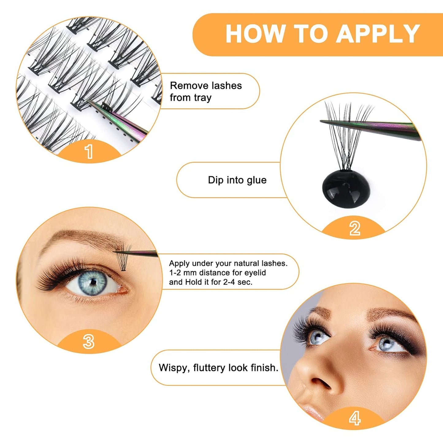B&Qaugen Lash Clusters 10D+20D-9-16 LASH Individual Lashes 280 Clusters False Eyelash 10D 20D Lash Clusters Extensions Individual Lashes Cluster DIY Eyelash Extensions (RRDH-10D+20D-9-16)