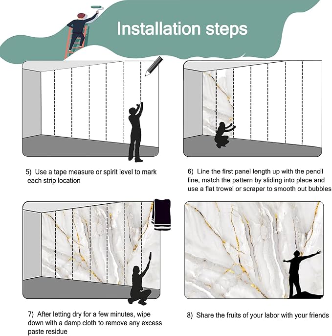 -Gold Marble Fabric Wallpaper Abstract Texture Mural Living Room 140" x 91" (Not Peel and Stick)