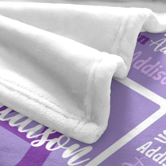 Dr.TOUGH Name Blanket Personalized Blanket for Adult Kids Flannel Customized Personalized Blankets and Throws