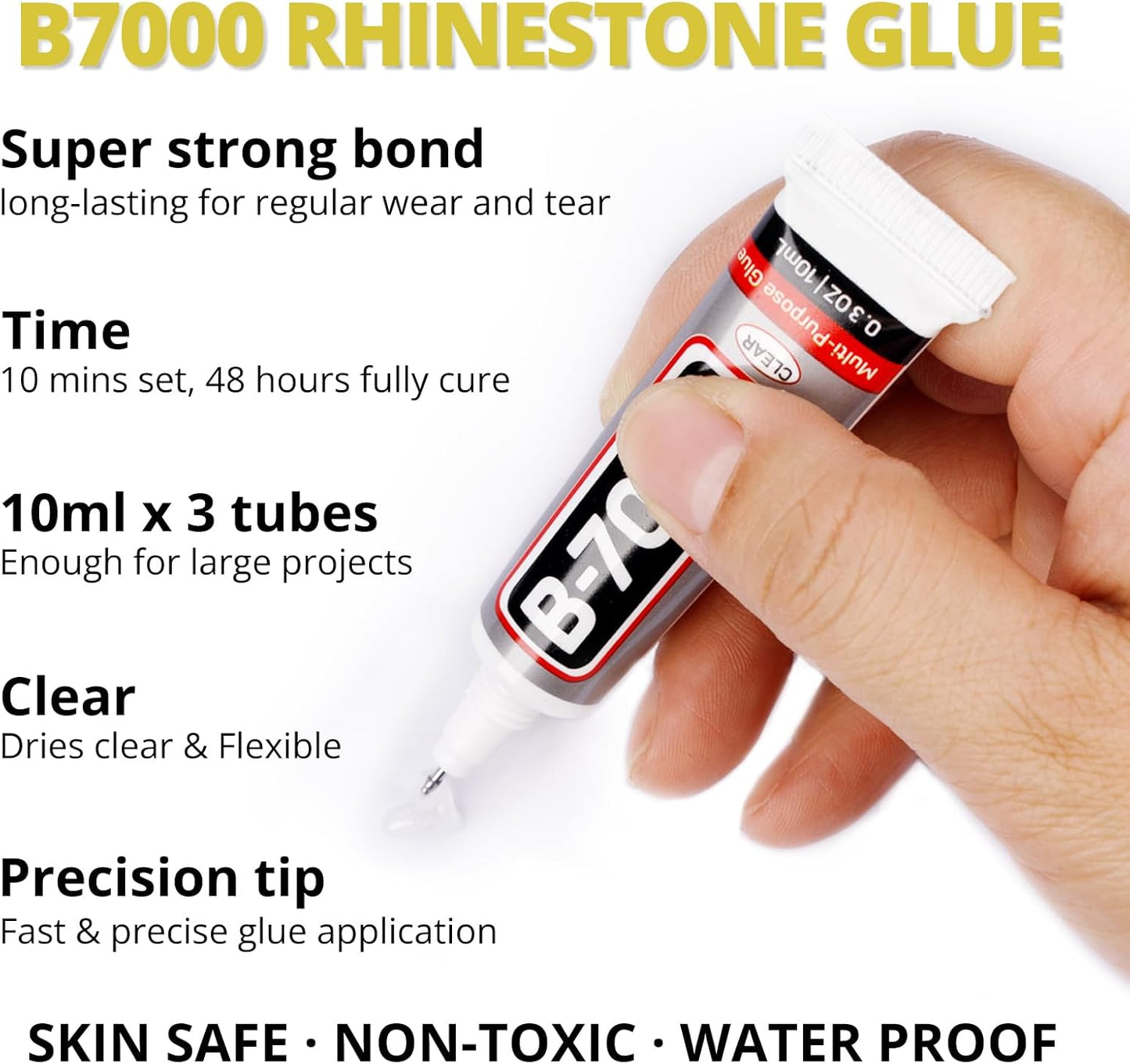 30000Pcs Resin Rhinestones Set for Crafting Bedazzling, Citrine Flatback Gems Jewels for Crafts Clothes Shoes Fabric Outfit Nails Makeup, Flat Back Crystal 2-6mm with b 7000 Glue