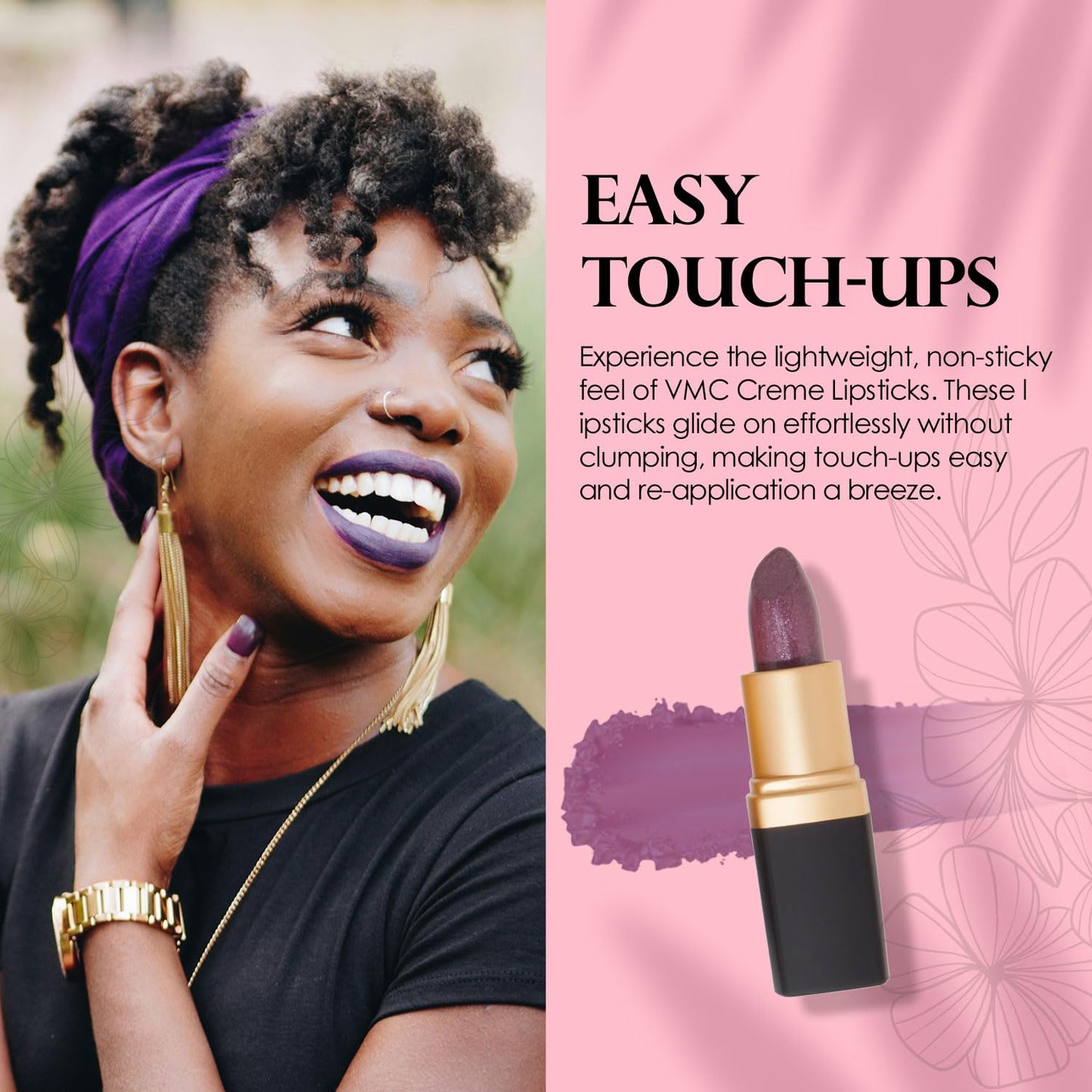 Vera Moore Creme Lipstick, Long Lasting, Lightweight, Moisturizing Opaque Color with Staying Power, Fragrance, and Paraben Free Cosmetics Soft Lipstick (Woodberry)