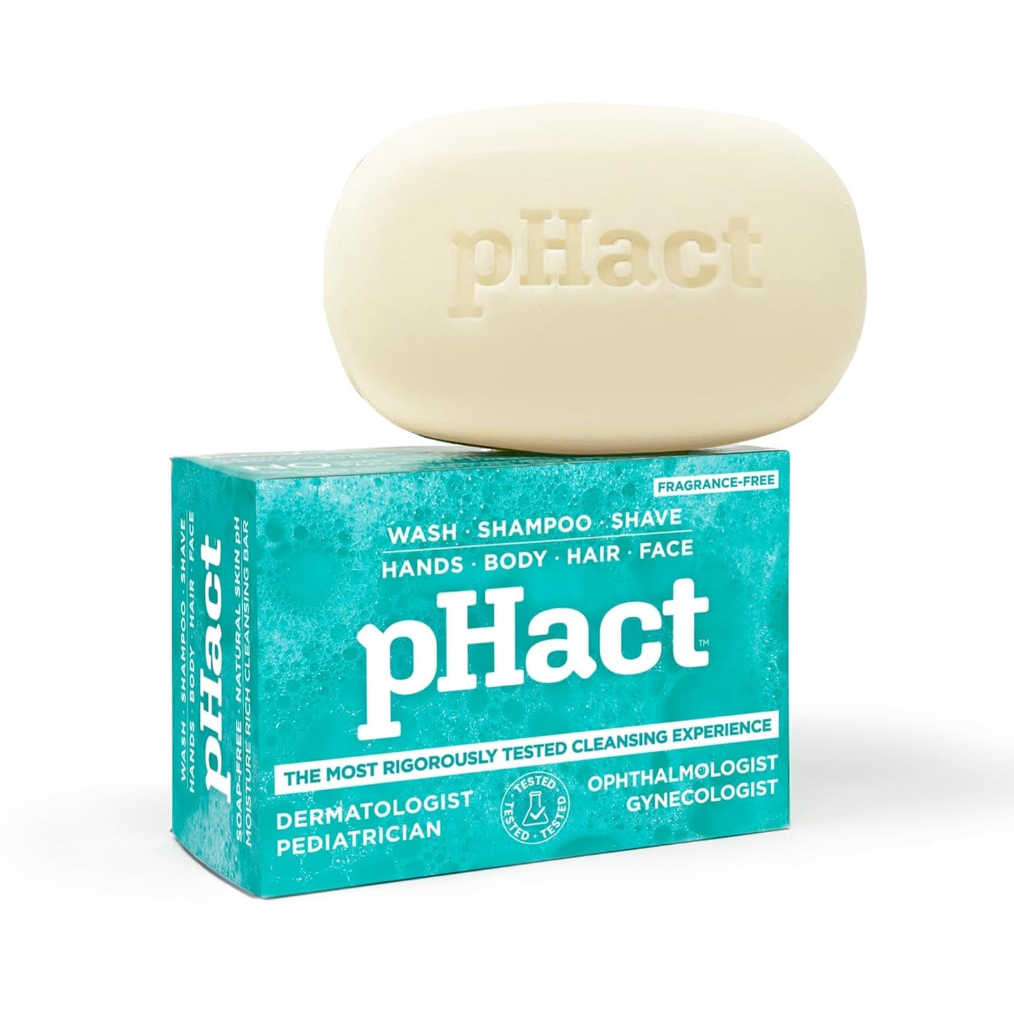 ANDREW LESSMAN pHact Moisture-Rich, Soap-Free Cleansing Bar. Natural Skin pH. Fragrance-Free. All Skin Types - Even Sensitive Skin. Hypoallergenic. Dermatologist Tested. 3 Pack 4.25 oz each