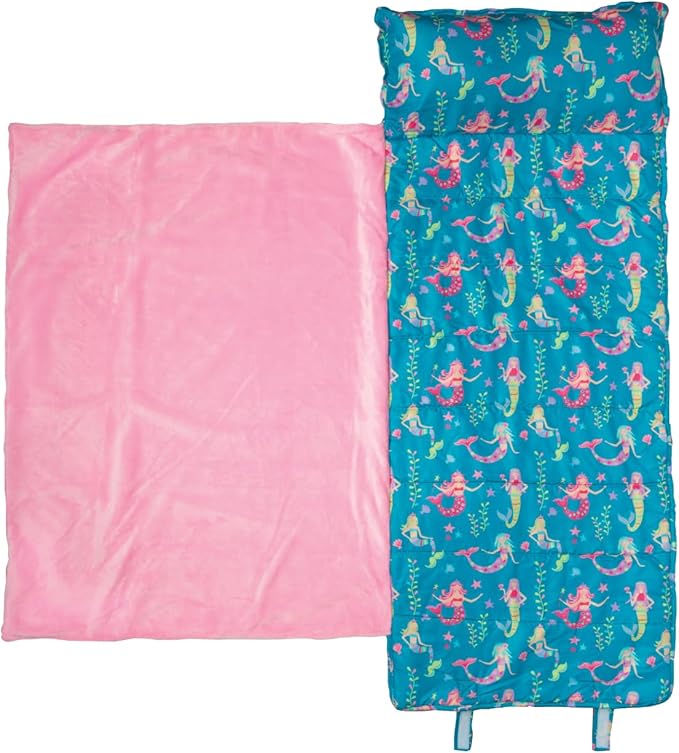 Stephen Joseph, Toddler All Over Print Nap Mat with Soft Blanket and Removable Pillow for Boys & Girls, Kids Sleeping Bag for Elementary, Daycare, Preschool with Carry Handle