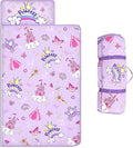 Toddler Nap Mat Kids Sleeping Bag 59"×24", Soft Slumber Bag with Removable Pillow and Blanket for Kids Girls Boys,Roll Up Sleeping Mat Thick for Camping,Daycare, Kindergarden